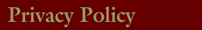 Privacy Policy